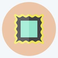 Frame I Icon in trendy flat style isolated on soft blue background vector