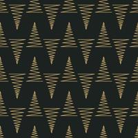 Seamless pattern with gold and black geometric Christmas trees Vector illustration. Winter holidays collection. Merry Christmas and Happy New year abstract textured background wallpaper design.