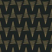 Seamless pattern with gold and black geometric Christmas trees Vector illustration. Winter holidays collection. Merry Christmas and Happy New year abstract textured background wallpaper design.