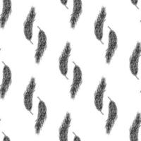Seamless pattern of Pine tree branch, Christmas new year background, hand drawn botanical print. Vector seasonal wallpaper, winter textile fabric