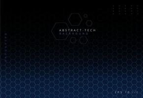 Abstract futuristic - Molecules technology with polygonal shapes on dark blue background vector