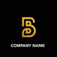 Letter B luxury minimal vector logo .  eps 10