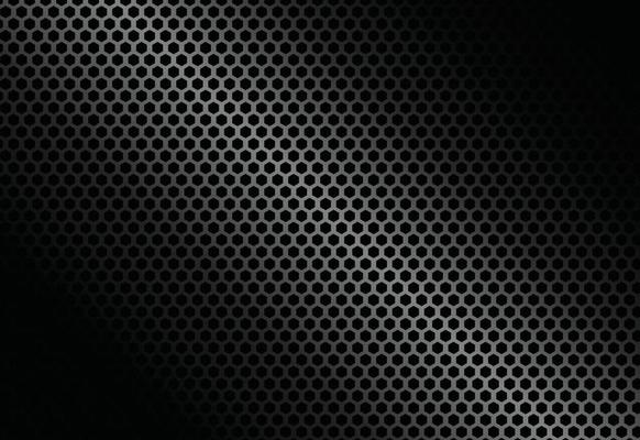 Black metal texture steel background. Perforated sheet metal . vector ilustration