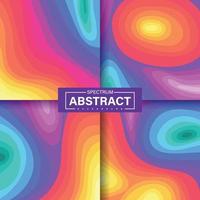 abstract spectrum set with light color wave shape for print vector