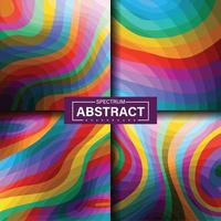 abstract spectrum set with color wave shape for print vector