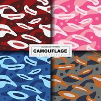 camouflage pattern set for print vector