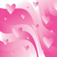 abstract background with love shape and gradation pink color for wallpaper vector