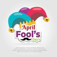 Flat style april fools day. April fools day background vector