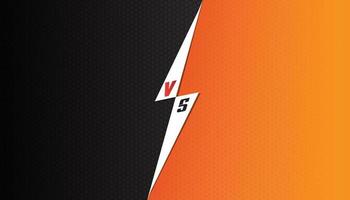 Orange Versus vs background for battle sport game. Sport background vector