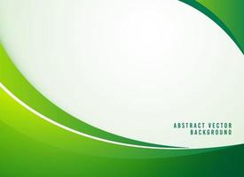Green Abstract vector background . Green gradient wavy background