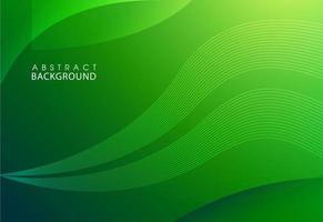 Green Abstract Background, Green Wave Background, Abstract wallpaper - Vector