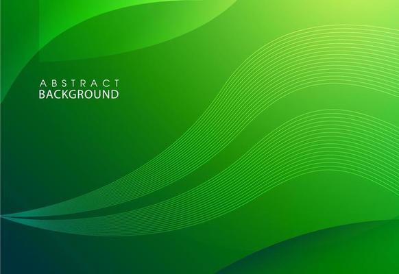 Green Abstract Background, Green Wave Background, Abstract wallpaper - Vector