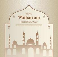 Eid al adha islamic elegant stylish background. Mubarak Islamic festival background vector