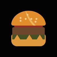 Ilustración de vector de hamburguesa