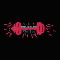 Gym T Shirt Design vector