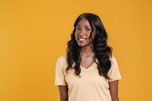 African smiling woman posing for camera photo