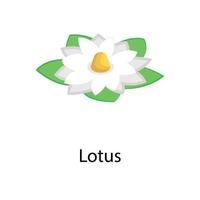 Trendy Lotus Concepts vector