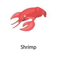 Trendy Shrimp Conceopts vector