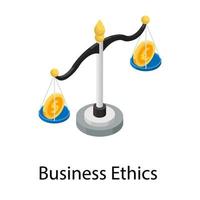 conceptos de ética empresarial vector