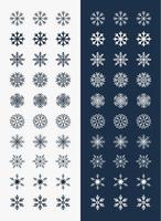 Set of snowflakes christmas vector