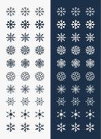 Set of snowflakes christmas vector