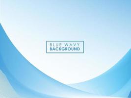 Blue Wavy Background. Wave Background. Abstract Background. Vector Illustration