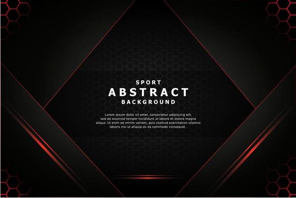 Modern sport background with red line and polygon shape