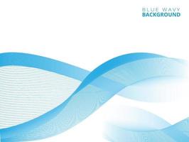 Blue Abstract Background. Wave Background. Vector Illustration