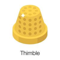 Trendy Thimble Concepts vector