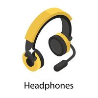 Trendy Headphones Concepts vector