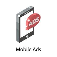 Mobile Ads Concepts vector