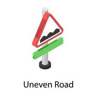 Uneven Road Concepts vector