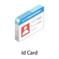 conceptos de tarjeta de identificación vector