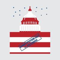 ilustración de vector de día de la constitución americana