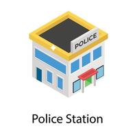 conceptos de la estación de policía vector