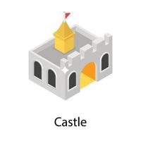 conceptos de castillo de moda vector