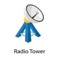 conceptos de torre de radio vector