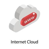 conceptos de nube de internet vector