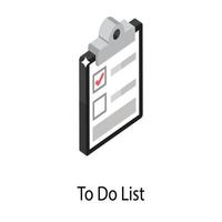 To Do List vector