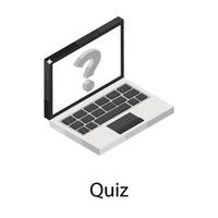 Trendy Quiz Concepts vector