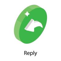 Trendy Reply Concepts vector