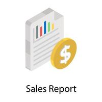 conceptos de informe de ventas vector