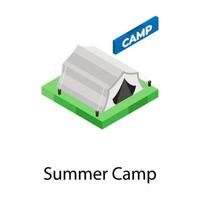 conceptos de campamento de verano vector