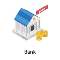 Trendy Bank Concepts vector