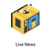 Live News Concepts vector