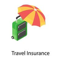 conceptos de seguro de viaje vector