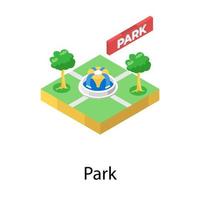 Trendy Park Concepts vector