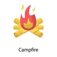 Trendy Campfire Concepts vector