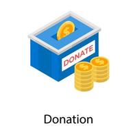 Trendy Donation Concepts vector
