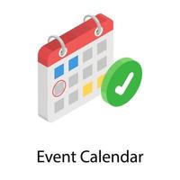 conceptos de calendario de eventos vector